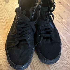 Vans Black High-Top Canvas Sneakers